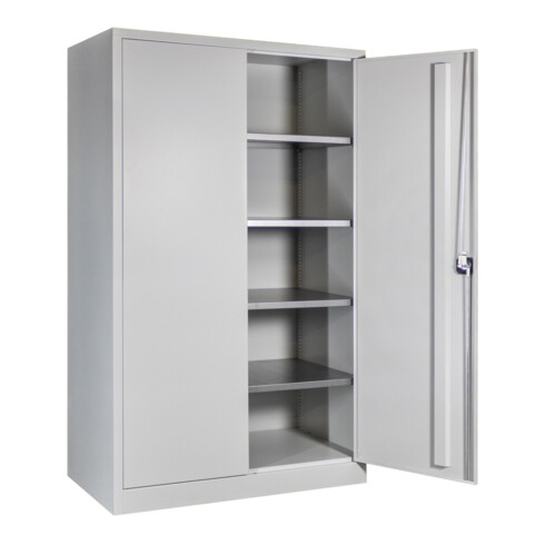STIER Universalschrank Premium mit 4 verz. Einlegeböden 1950x1200x600mm lichtgrau