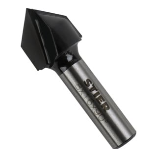 STIER V-Nutfräser, Durchmesser 16mm,  HM (HW), Schaft- Ø 8 mm
