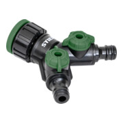 STIER Valvola a 2 vie / distributore Premium 33,3 mm G1 pollici e 26,5 mm G3/4 pollici