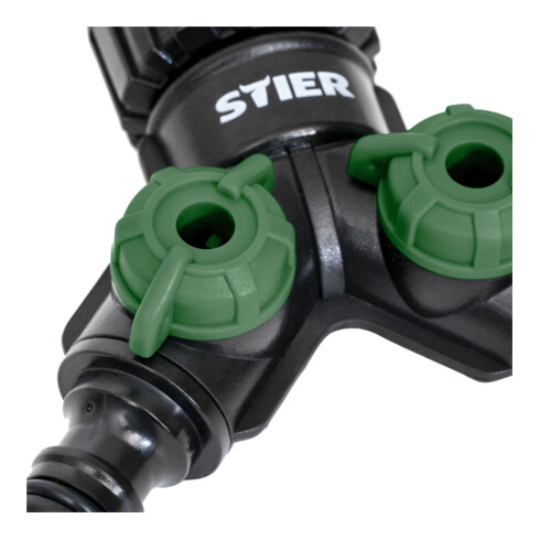 STIER Valvola a 2 vie / distributore Premium 33,3 mm G1 pollici e 26,5 mm G3/4 pollici