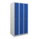 STIER Vestiaire 3 casiers 1800×870×500 mm bleu gentiane