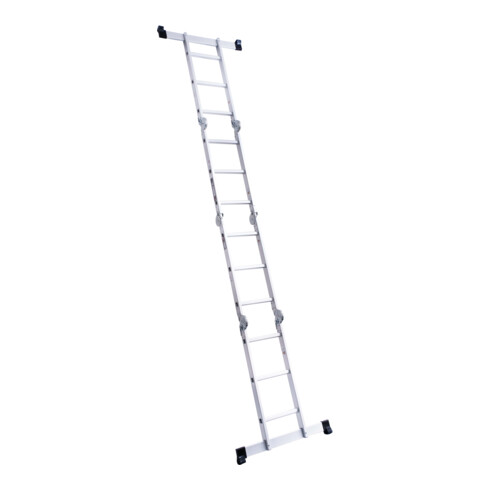 STIER Vielzweckleiter 4x3 Sprossen + Plattform 150 kg 12 Stufen DIN EN 131