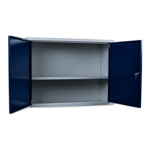 STIER Wandschrank, sichere & platzsparende Aufbewahrung, blau