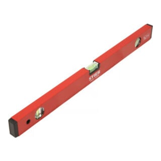 STIER Wasserwaage 60 cm Aluminium ± 1,0 mm/m drei Libellen