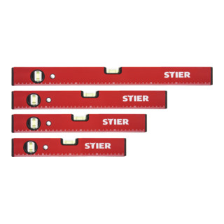 STIER Wasserwaagen-Satz Basic+ Länge 60 - 120 cm