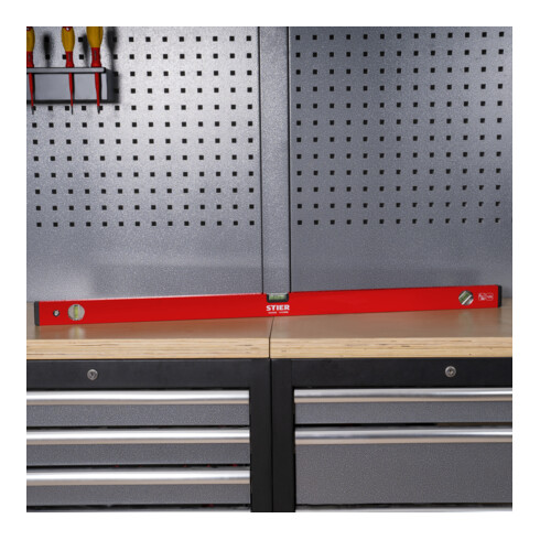 STIER waterpas 100 cm aluminium ± 1,0 mm/m drie libellen