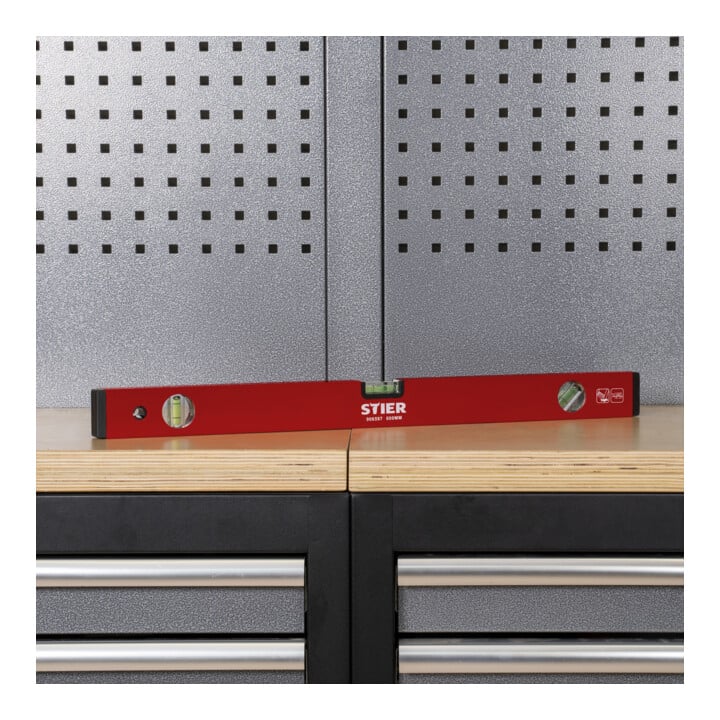STIER waterpas 60 cm aluminium ± 1,0 mm/m drie libellen
