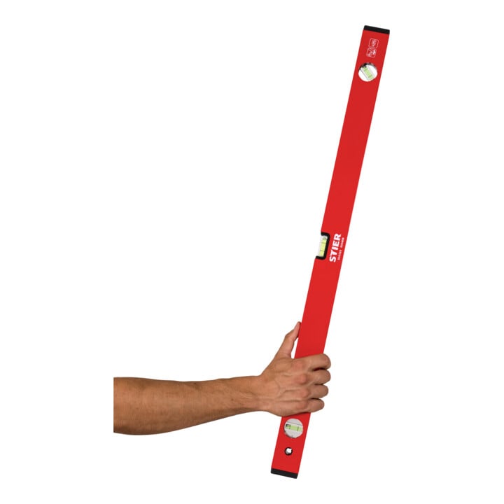 STIER waterpas 80 cm aluminium ± 1,0 mm/m drie libellen