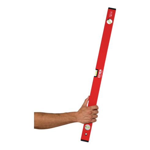 STIER waterpas 80 cm aluminium ± 1,0 mm/m drie libellen