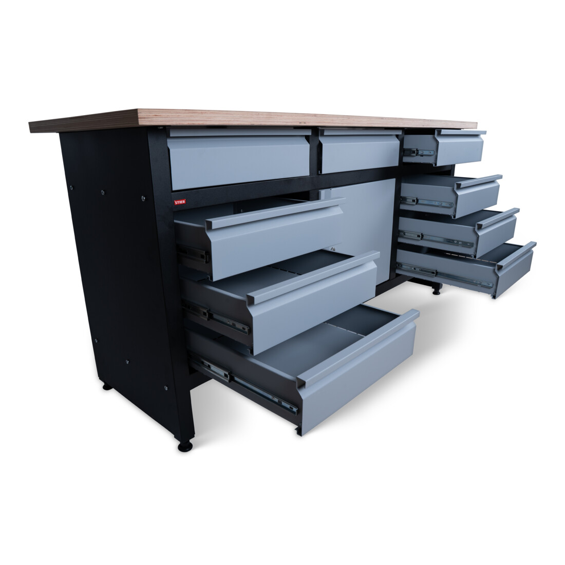 STIER Werkbank Basic, mit 9 Schubladen