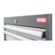 STIER werkbank BxDxH 2500x600x860 mm met 2 kastbehuizingen met breedte 900 mm RAL 7016/RAL 7035-2