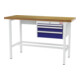 STIER werkbank met 1x50, 1x100, 1x150 mm laden BxDxH 1500x600x960 mm RAL 7035/RAL 5010-1