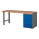 Set STIER Werkbank Premium mit 5 Schubladen BxTxH 2000x700x840mm...
