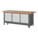 STIER Werkbank Premium mit abs. Fahrgestell, 5 Schubladen und 2 Flügeltüren BxTxH 2000x700x880mm-1