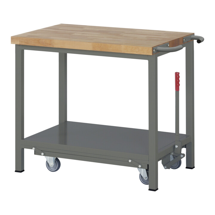 Set STIER Werkbank Premium mit abs. Fahrgestell BxTxH 1000x700x880mm +...