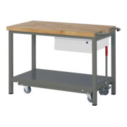 STIER Werkbank Premium mit abs. Fahrgestell mit Schubladen