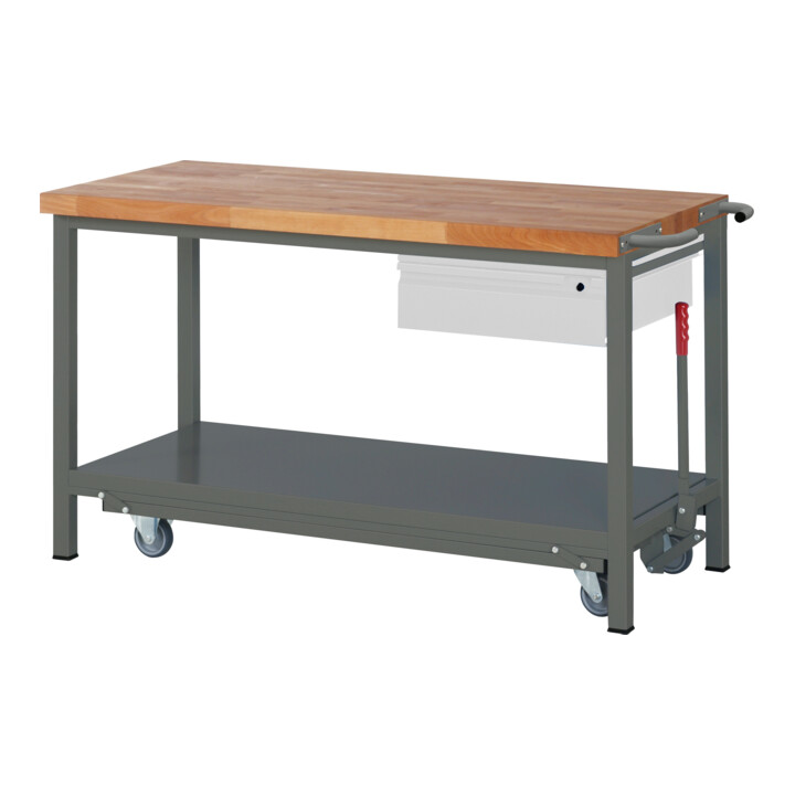 Set STIER Werkbank Premium mit abs. Fahrgestell und 1 Schublade BxTxH...