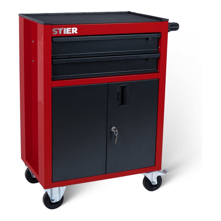 STIER werkplaatswagen Basic Compact, leeg, met kunststof werkblad