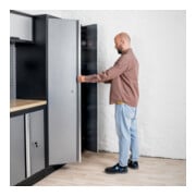 STIER Werkstatteinrichtung Basic 4-teilig mit Lochwand und Multiplex-Arbeitsplatte BxTxH 2955x460x2000mm-5