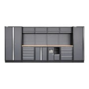 STIER Werkstatteinrichtung Basic 6-teilig mit Lochwand und Multiplex-Arbeitsplatte BxTxH 4235x460x2000mm