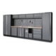 STIER Werkstatteinrichtung Basic 6-teilig mit Lochwand und Multiplex-Arbeitsplatte BxTxH 4235x460x2000mm