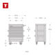 STIER Werkstattwagen Premium, Edelstahl, Soft-Close, Anhängefächer, 7 Schubl. 500x700x990