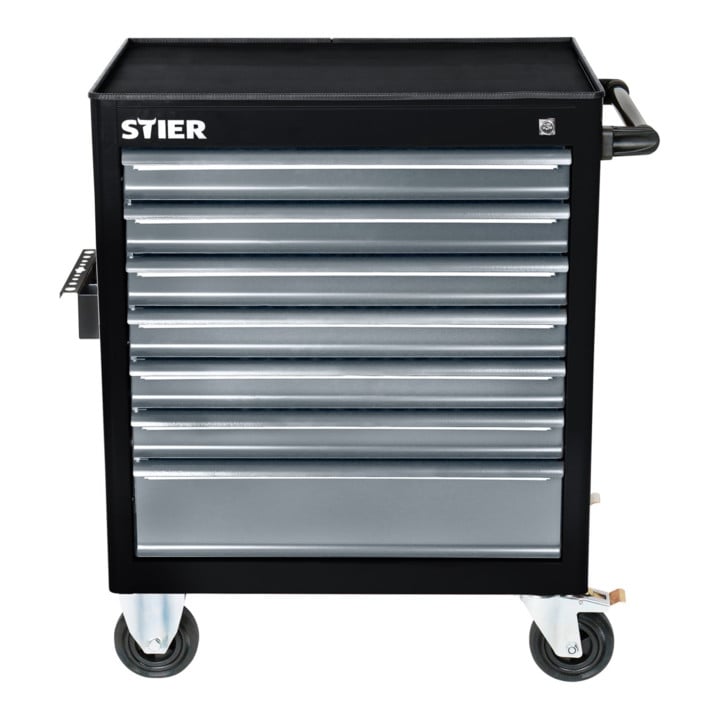 STIER Werkstattwagen Schwarz leer, 7 Schubl., 300kg Traglast, 884x696x490mm