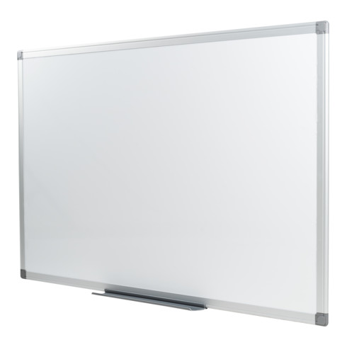 STIER Whiteboard, magnetisch mit Alu-Rahmen, 1800 x 1200 mm