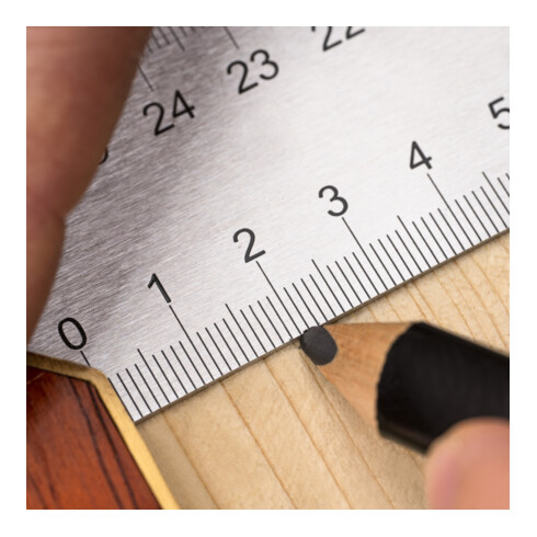 STIER winkelhaak met aanslag winkelhaak voor meubelmakers palissander 90°/45°