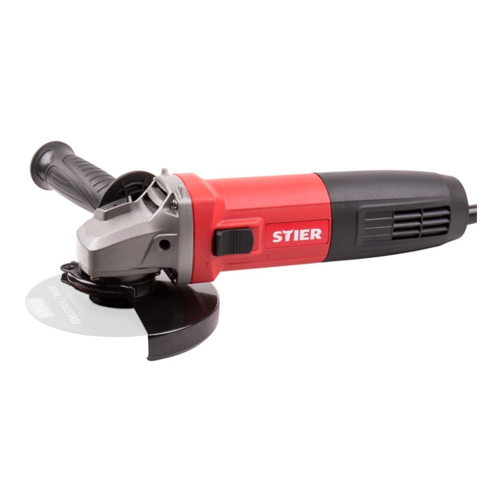 Set STIER Winkelschleifer AG125CD 125 mm + Pferd CC-GRIND VIEW Schleifscheibe 125x22,23 mm