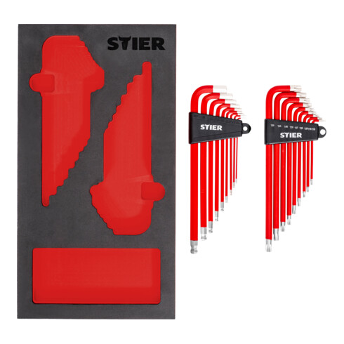 STIER Winkelschraubendreher-Satz 6KT/TX 16-teilig in Weichschaumeinlage (EVA)
