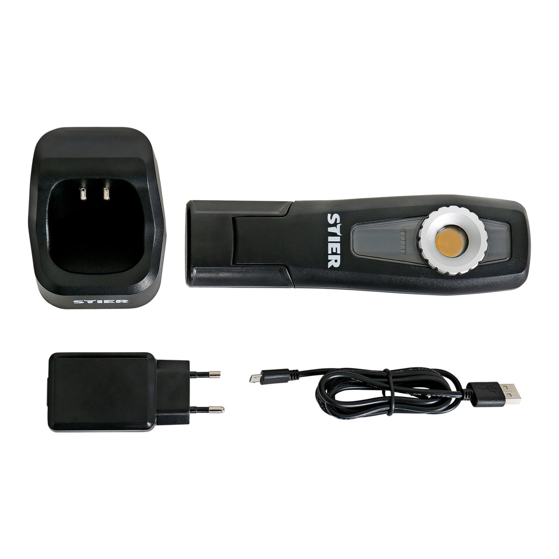 STIER Wireless Akku-LED-Werkstattleuchte, 350 Lumen, mit Ladestation