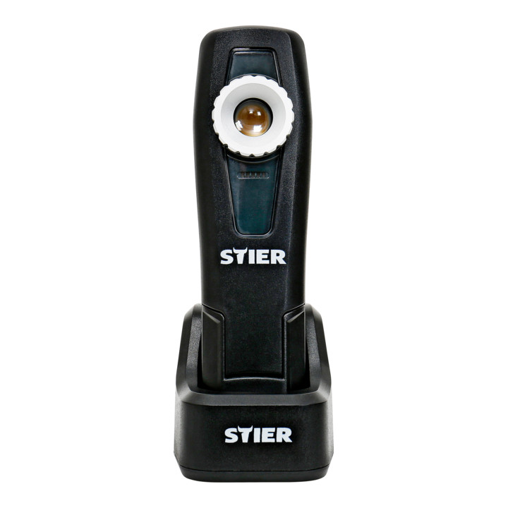 STIER Wireless Akku-LED-Werkstattleuchte, 350 Lumen, mit Ladestation