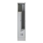 STIER Z-Garderobenspind Premium mit Sockel 2 Abteile Drehriegel lichtgrau-3