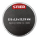 STIER zaagschijf edelstaal 5 st. 125 x 1,0 x 22,23 mm vorm 41