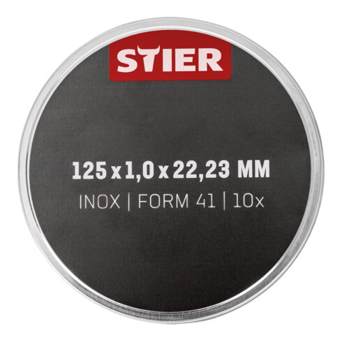 STIER zaagschijf edelstaal 5 st. 125 x 1,0 x 22,23 mm vorm 41