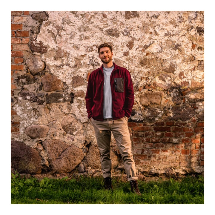 STIER Zip Fleece M Deep Red