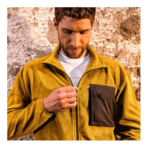 STIER Zip Fleece S Golden Brown