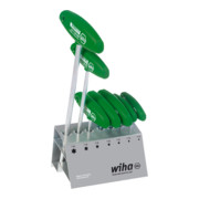 Stiftschlüssel mit Quergriff Set TX 7-tlg. mattverchromt im Werkbankständer (01348)