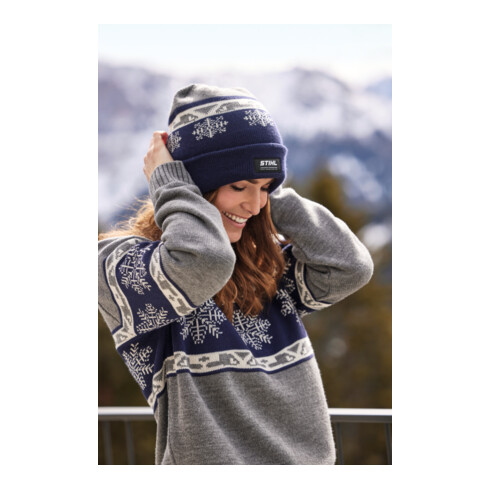 STIHL Beanie WINTER SEASON 23 Blau/Grau