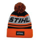 STIHL Casquette KIDS POMPON 24 Orange/Noir-1