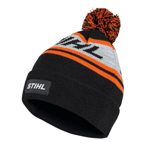 STIHL Mütze POMPON 24 Schwarz/Orange/Grau