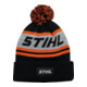 STIHL Muts POMPON 24 Zwart/Oranje/Grijs