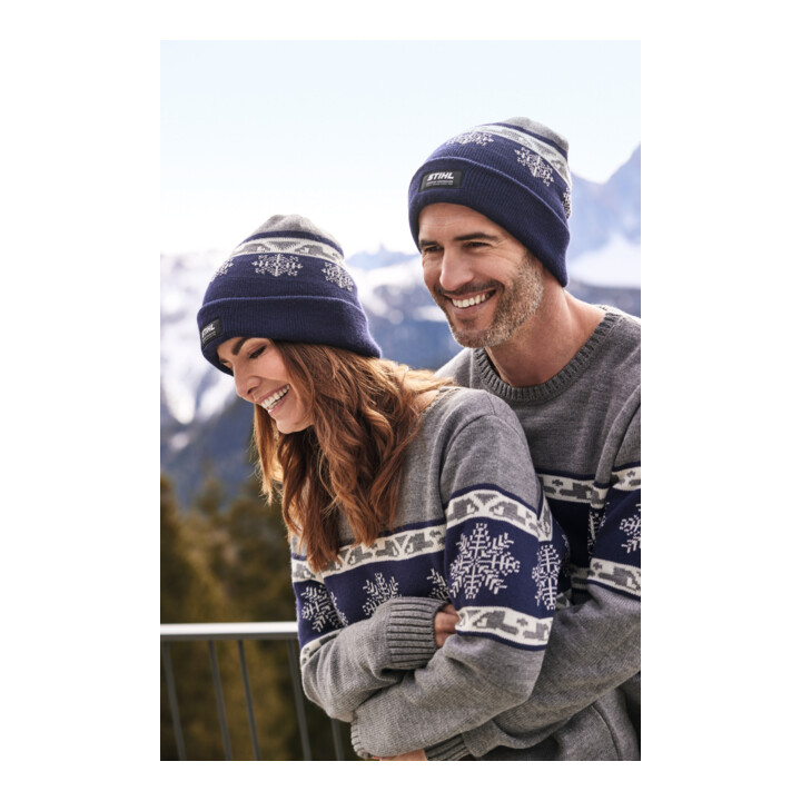 STIHL Pull-over XL HIVER 23 Bleu/Gris