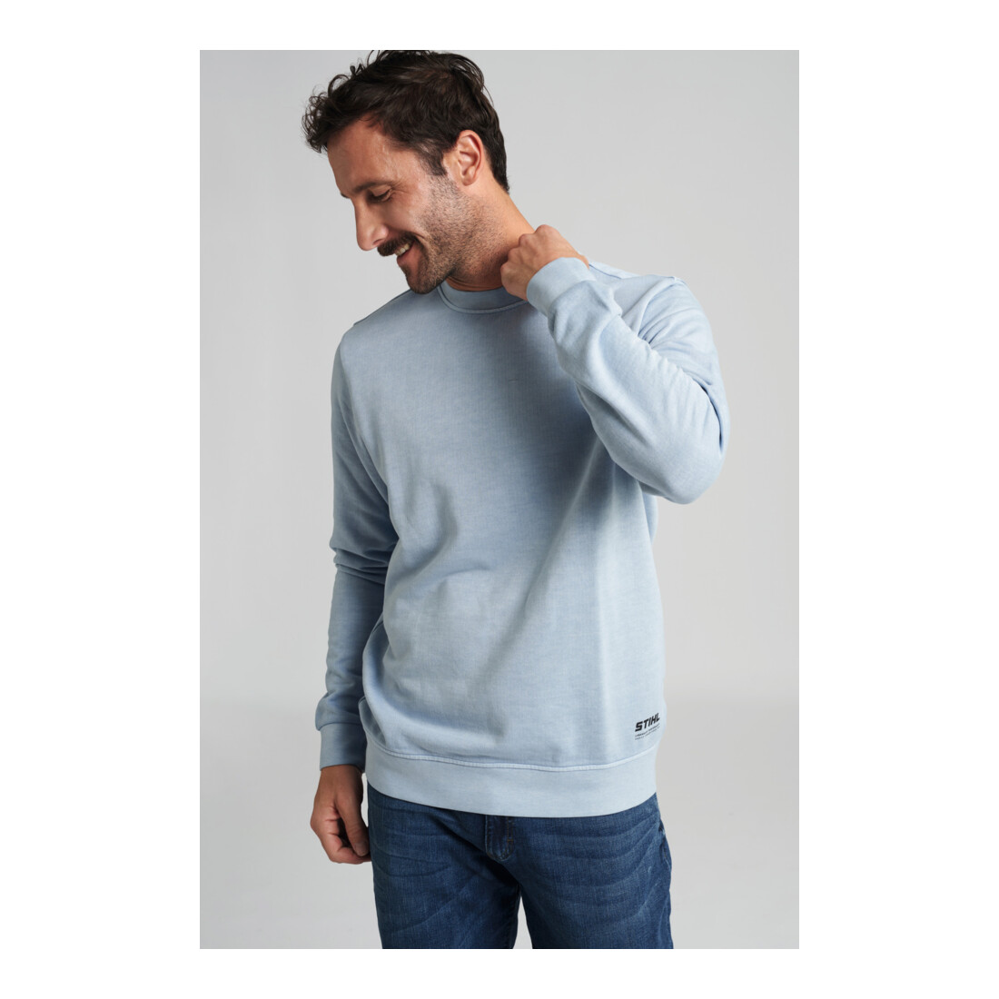 STIHL Sweatshirt Gr. XL GARMENT DYE Blau