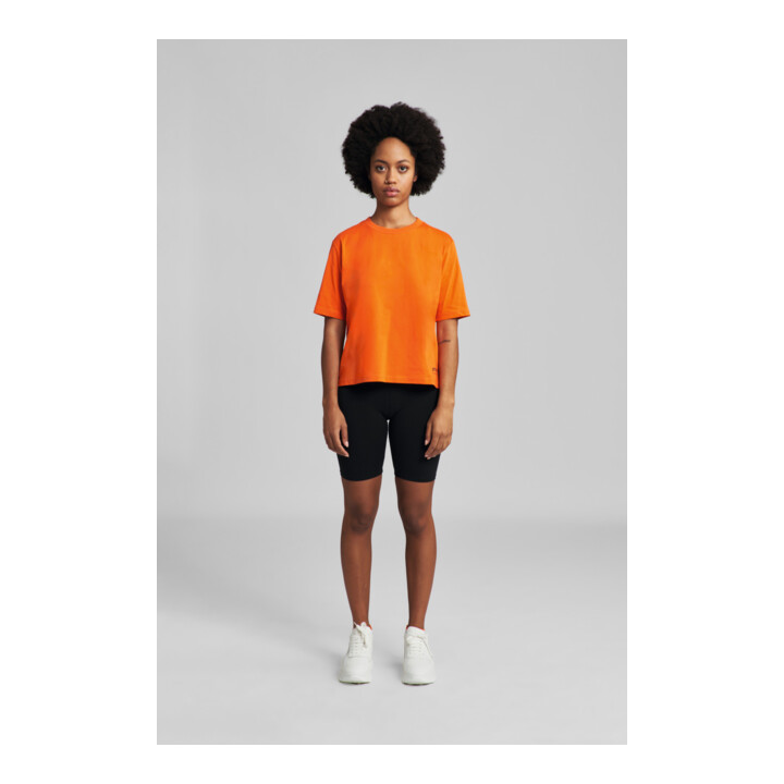 STIHL T-shirt Femme T. M Durable Coupe Boxy Orange