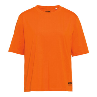 STIHL T-shirt Femme T. XS Durable Boxy Orange