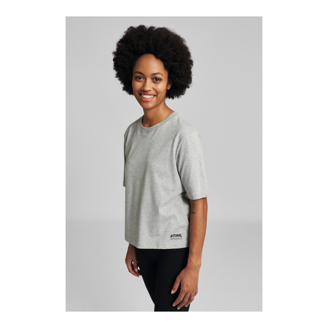 STIHL T-Shirt Gr. M Damen SUSTAINABLE BOXY Grau
