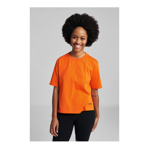 STIHL T-Shirt Gr. S Damen SUSTAINABLE BOXY Orange