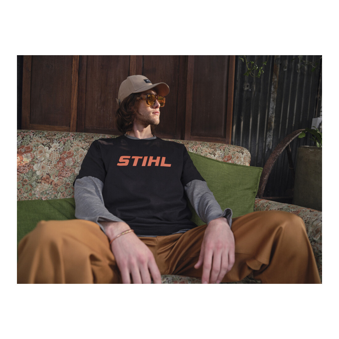 STIHL T-shirt Taille S MS 500i BACK Noir